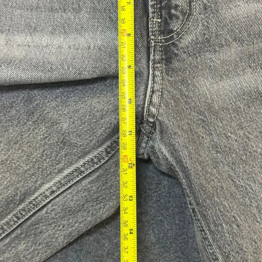 H&M &DENIM Baggy Low Waist Wide Leg Faded Grey Acid Wash Jeans